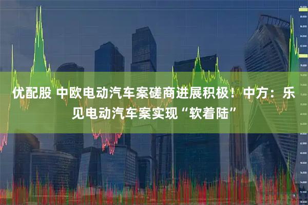 优配股 中欧电动汽车案磋商进展积极！中方：乐见电动汽车案实现“软着陆”